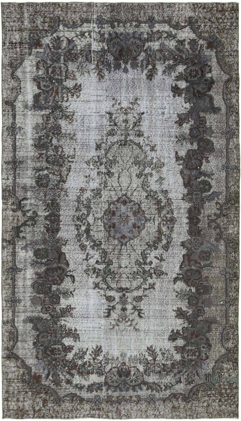 Hand Carved Over-Dyed Rug - 5' 5" x 9' 5" (65" x 113") - K0051829