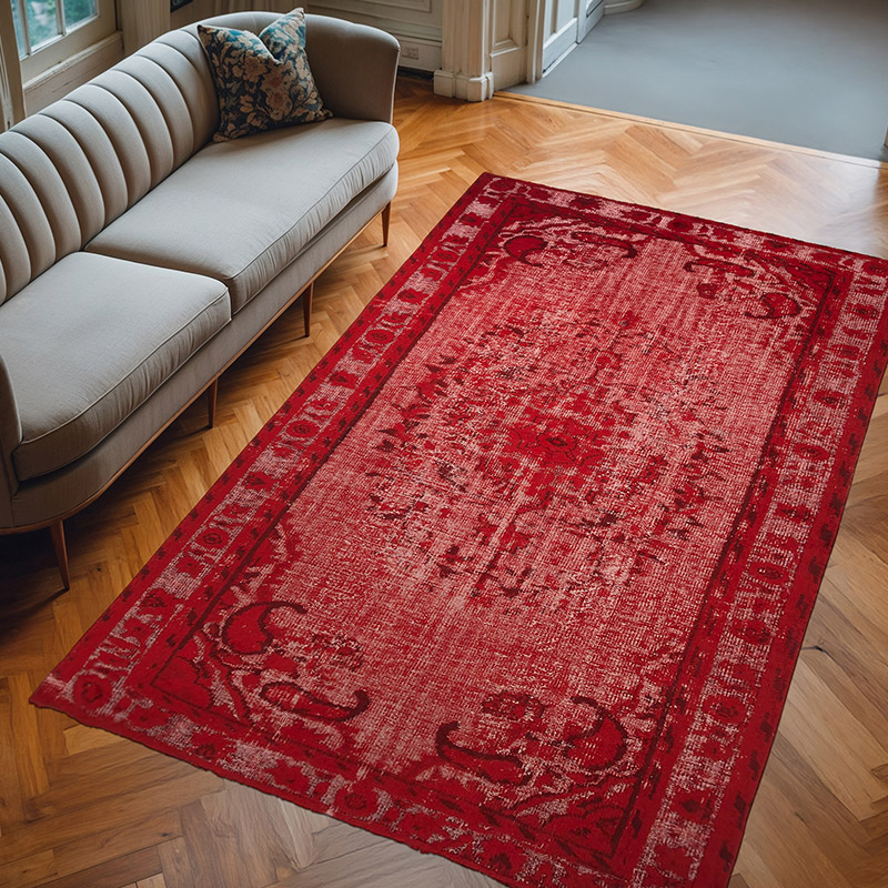 Hand Carved Over-Dyed Rug - 5' 10" x 9' 5" (70" x 113") - K0051843