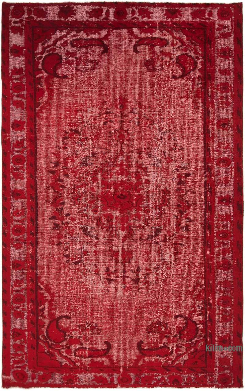 Hand Carved Over-Dyed Rug - 5' 10" x 9' 5" (70" x 113") - K0051843