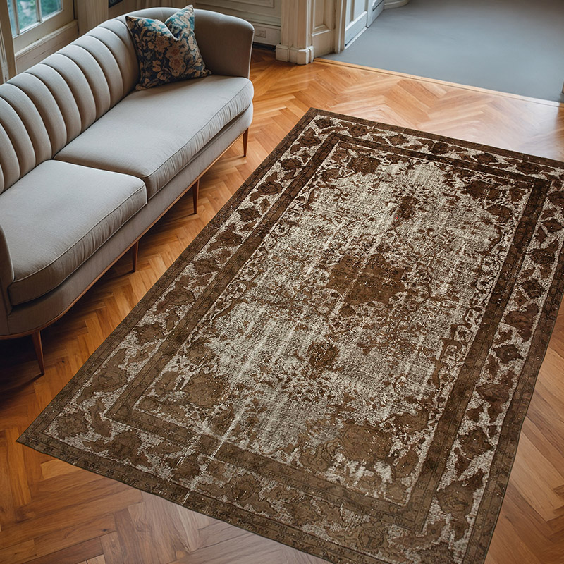 Alfombra Tallada a Mano Sobre Teñida - 203 cm x 303 cm - K0051849