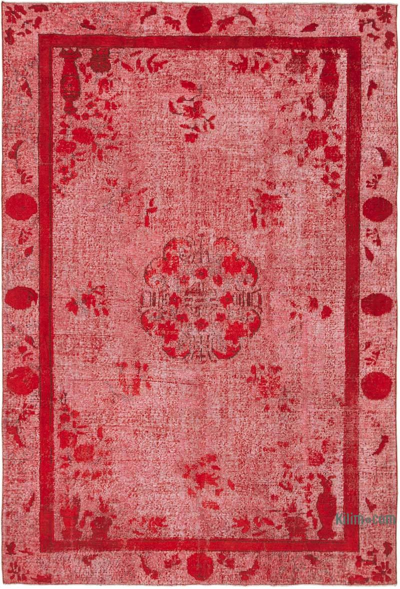 Hand Carved Over-Dyed Rug - 6' 11" x 10' 2" (83" x 122") - K0051856