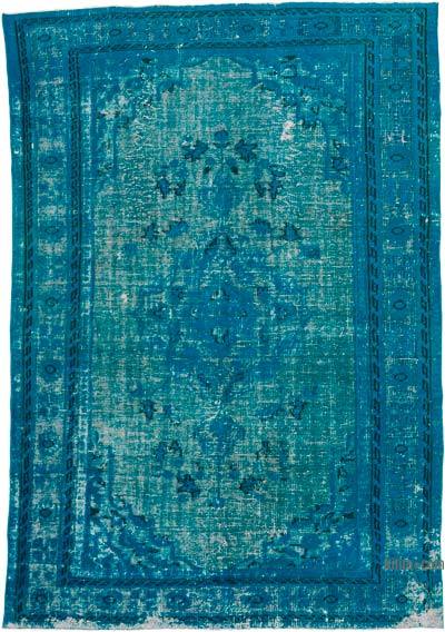 Hand Carved Over-Dyed Rug - 6' 7" x 9' 7" (79" x 115")