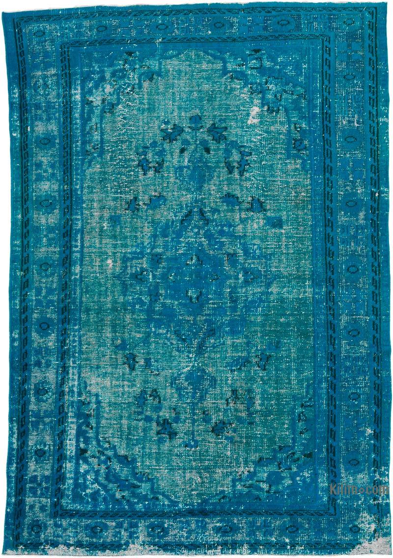 Hand Carved Over-Dyed Rug - 6' 7" x 9' 7" (79" x 115") - K0051890