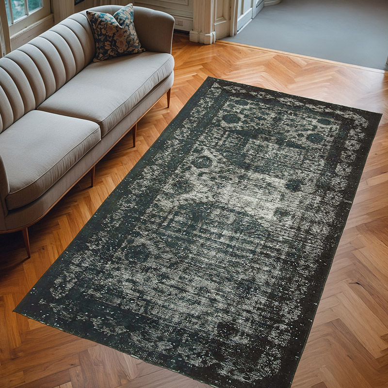 Alfombra Tallada a Mano Sobre Teñida - 158 cm x 276 cm - K0051907