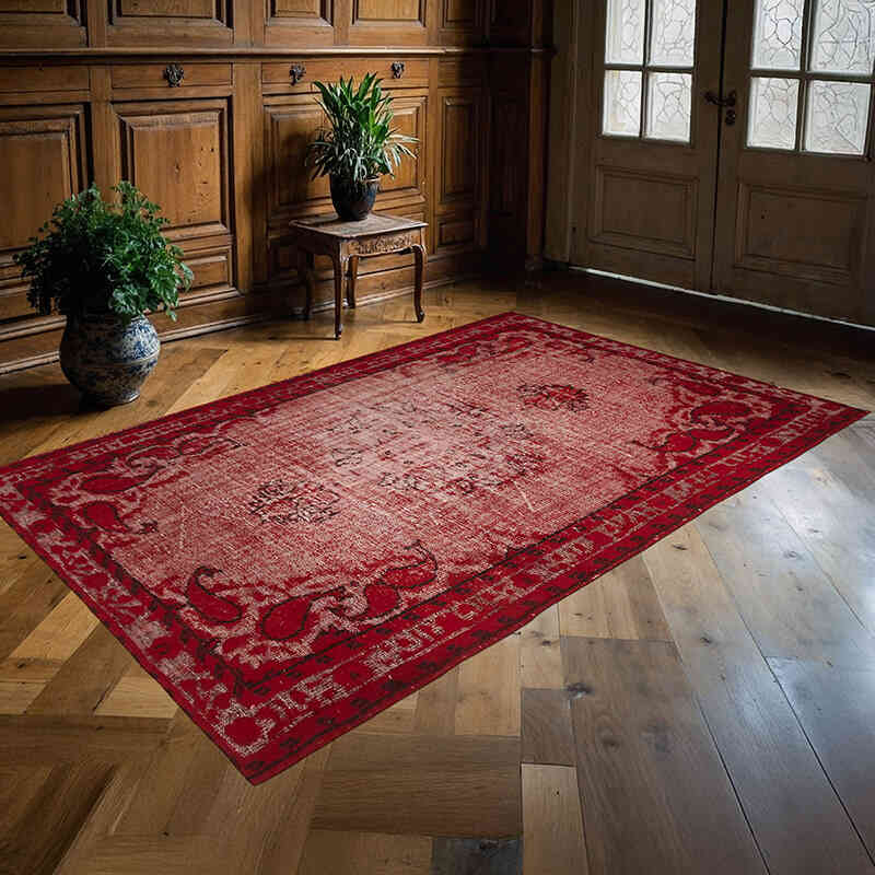 Alfombra Tallada a Mano Sobre Teñida - 170 cm x 261 cm - K0051914