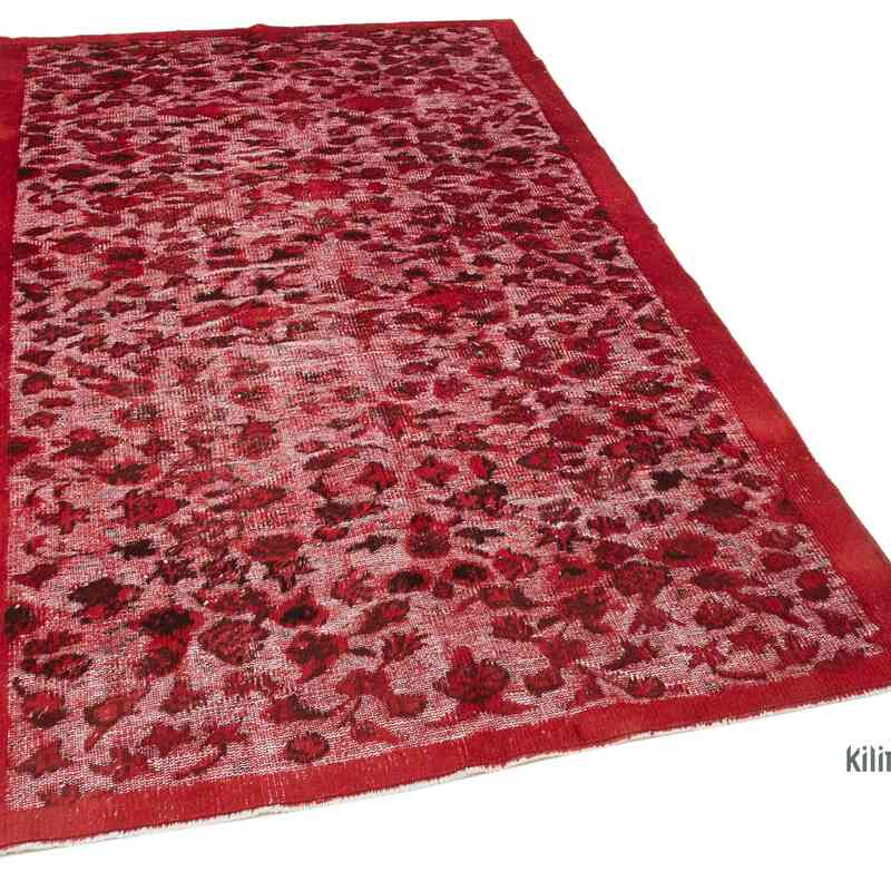 Hand Carved Over-Dyed Rug - 4' 10" x 7' 9" (58" x 93") - K0051927