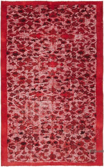 Hand Carved Over-Dyed Rug - 4' 10" x 7' 9" (58" x 93")