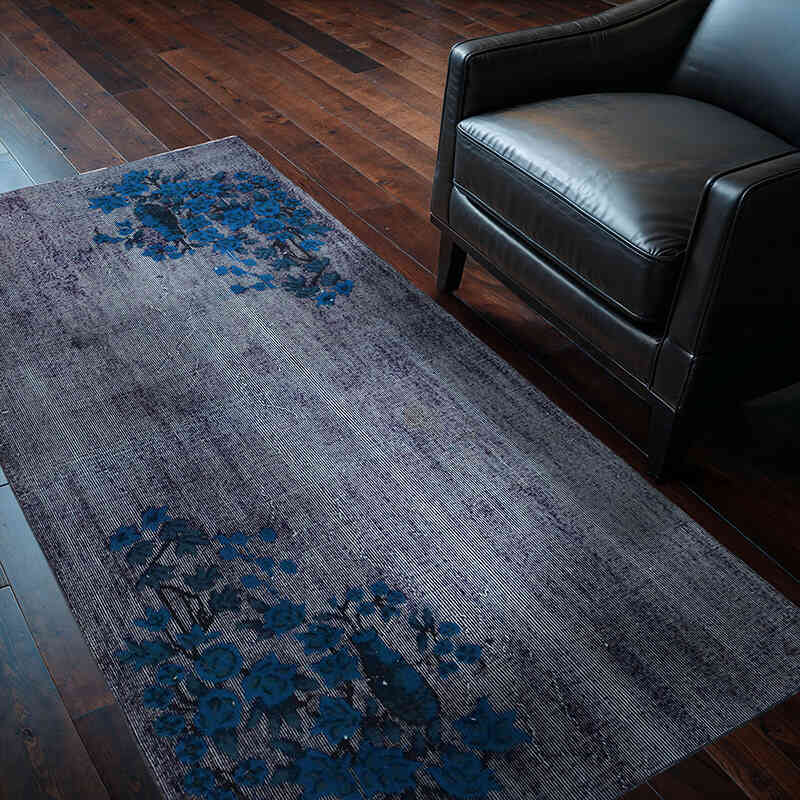 Hand Carved Over-Dyed Rug - 3' 8" x 6' 7" (44" x 79") - K0051941