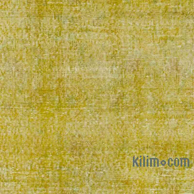 Yellow Over-dyed Turkish Vintage Runner Rug - 2' 11" x 9' 7" (35" x 115") - K0052129
