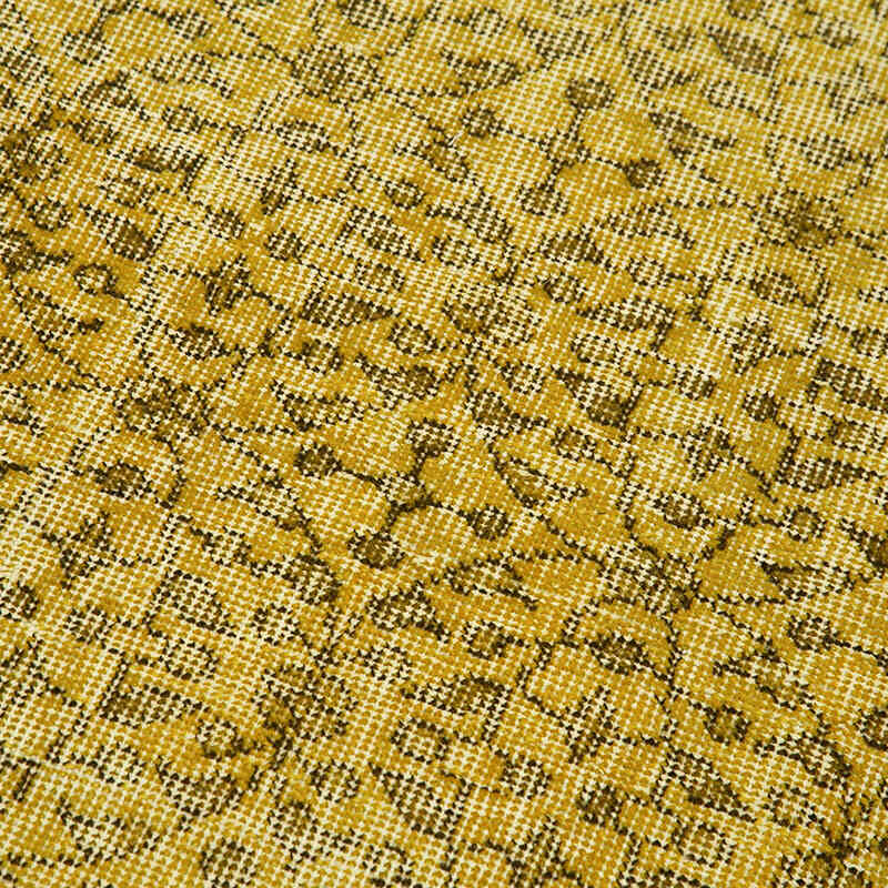 Yellow Over-dyed Turkish Vintage Runner Rug - 2' 7" x 10' 4" (31" x 124") - K0052194