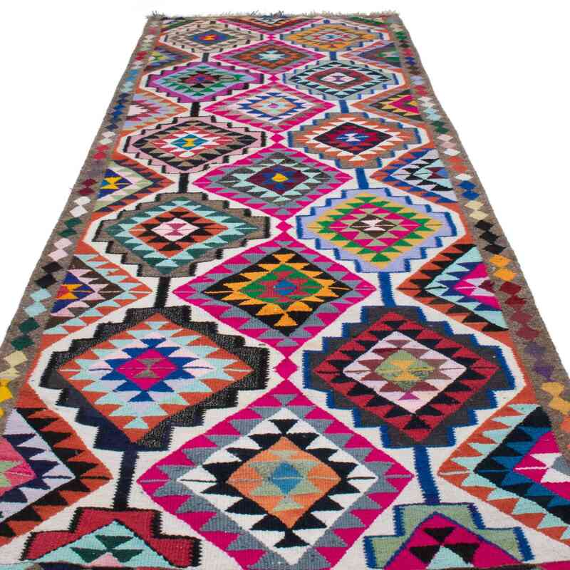 Vintage Tribal Kilim Runner - 4' 1" x 10' 11" (49" x 131") - K0052279