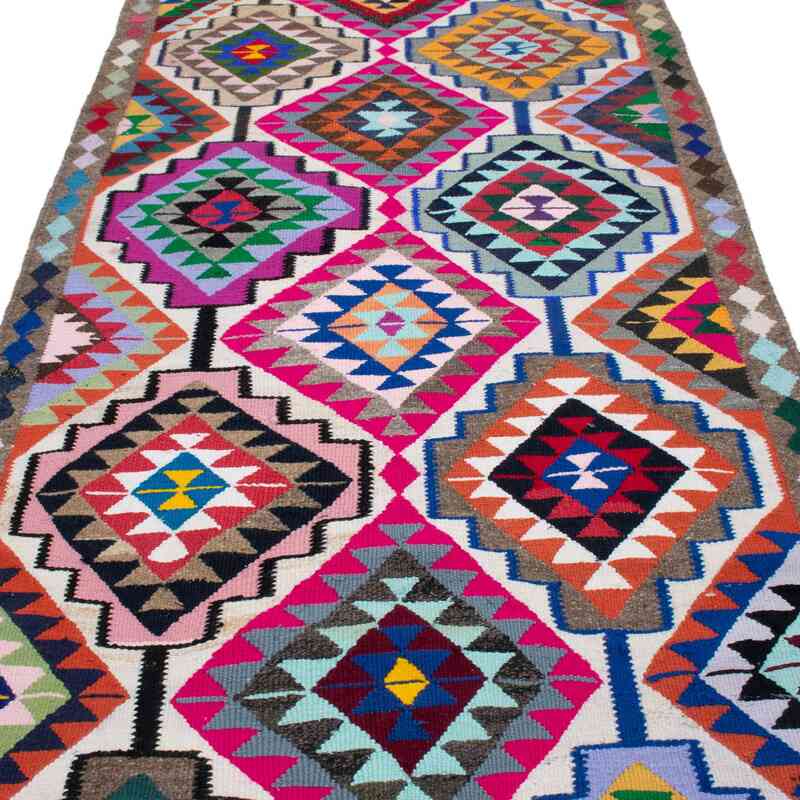 Vintage Tribal Kilim Runner - 4' 1" x 10' 11" (49" x 131") - K0052279