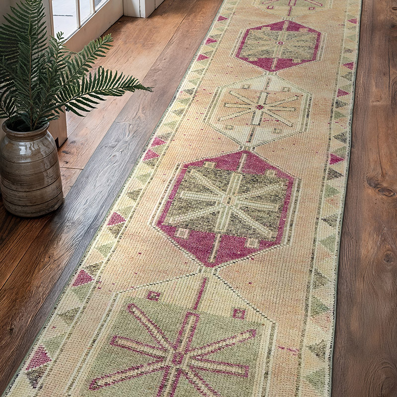 Vintage Tribal Runner Rug - 2' 11" x 11' 7" (35" x 139") - K0052287