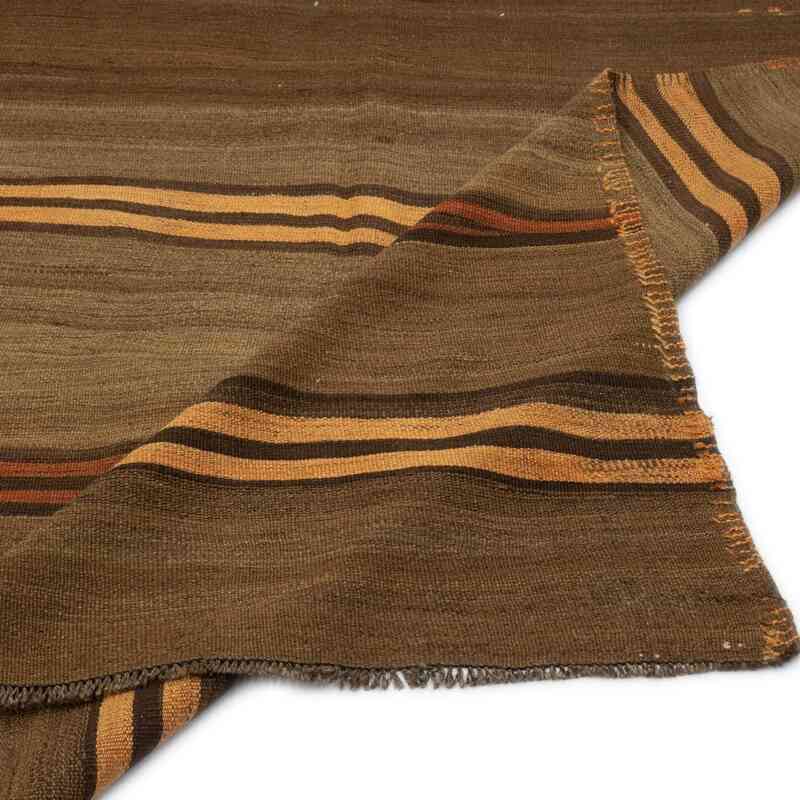 Brown Vintage Anatolian Kilim Rug - 4' 11" x 10' 3" (59" x 123") - K0052304