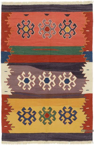 Multicolor Nueva Alfombra Turca Kilim - 124 cm x 185 cm