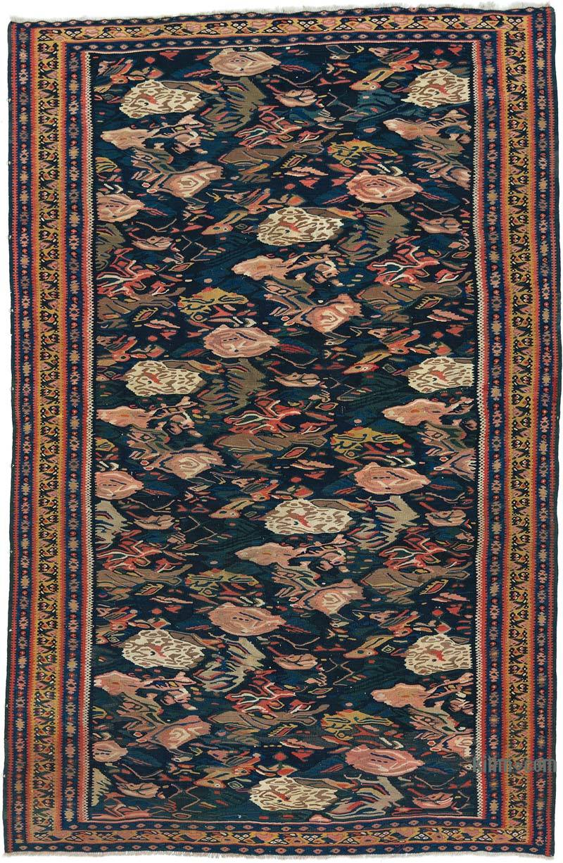 Alfombra Kilim Oriental Vintage - 127 cm x 194 cm - K0053709