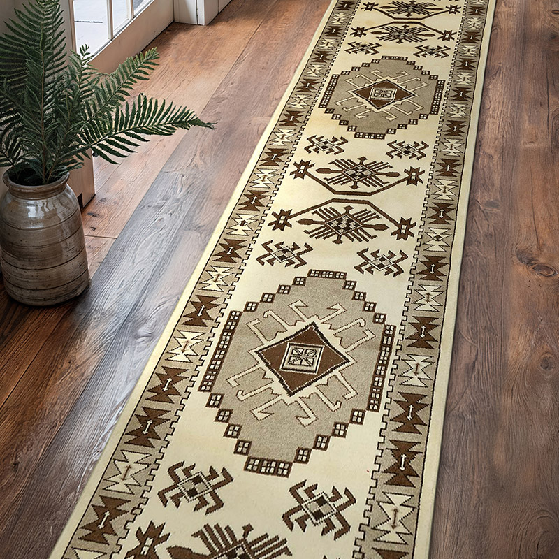 Alfombra Vintage de pasillo - 91 cm x 419 cm - K0053755