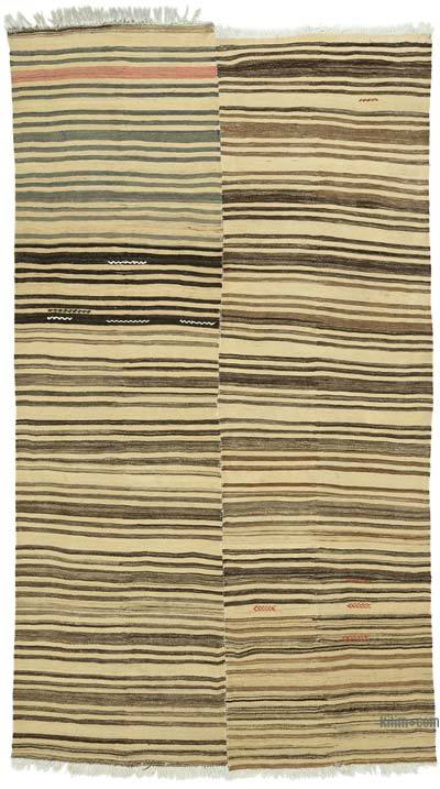 Bej, Kahverengi Vintage Anadolu Kilim - 182 cm x 318 cm