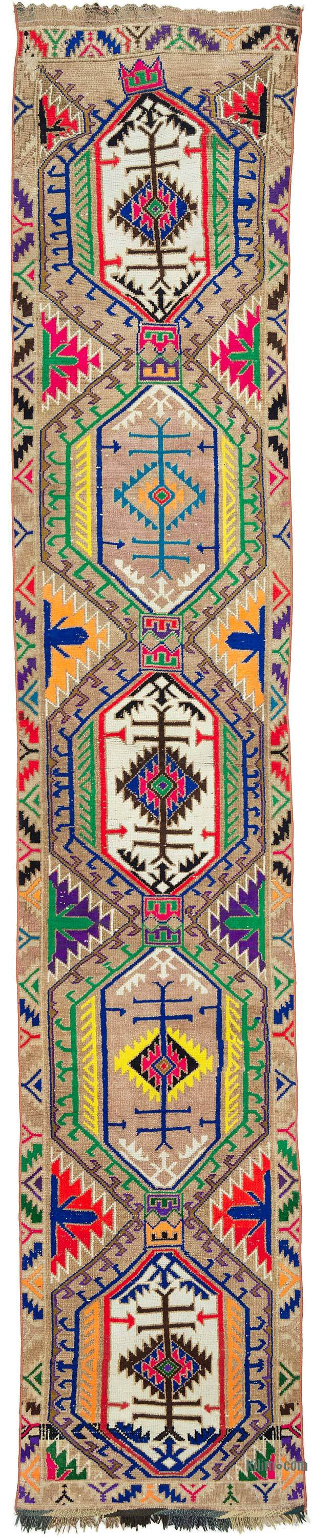 Vintage Tribal Runner Rug - 2' 10" x 14' 10" (34" x 178") - K0053759