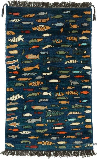 Azul Nueva Alfombra Turca de pila - 80 cm x 131 cm