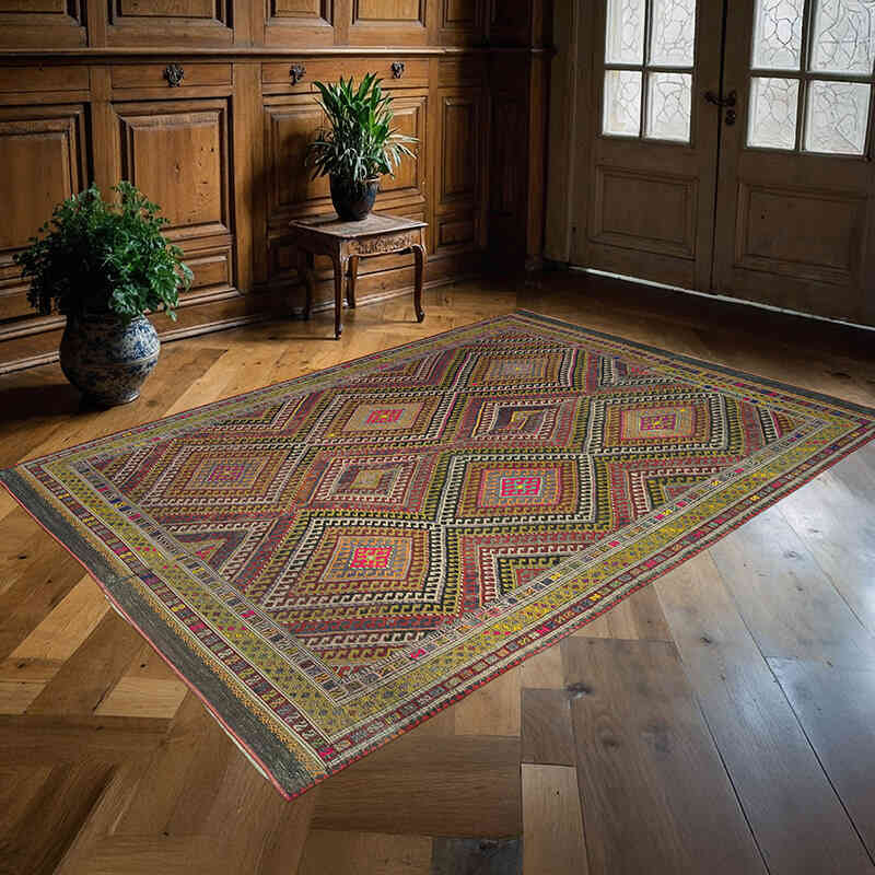 Multicolor Alfombra Vintage Yuntdag Jijim - 166 cm x 240 cm - K0053809