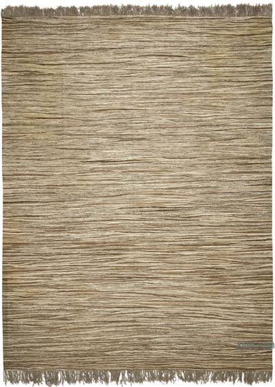 Beige, Marrón Nueva Alfombra Turca Kilim - 337 cm x 442 cm