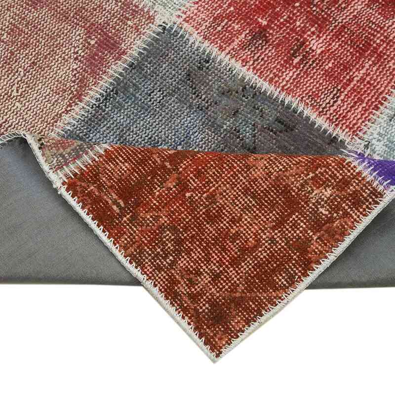 Multicolor Patchwork Hand-Knotted Turkish Runner - 2' 9" x 9' 9" (33" x 117") - K0054002