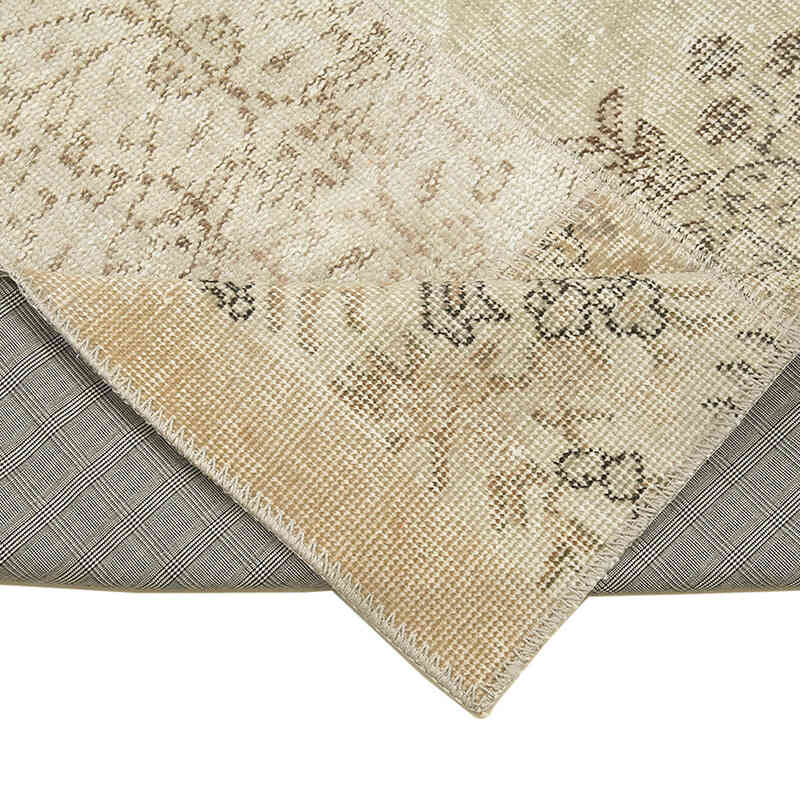 Beige Patchwork Hand-Knotted Turkish Runner - 2' 9" x 9' 10" (33" x 118") - K0054003