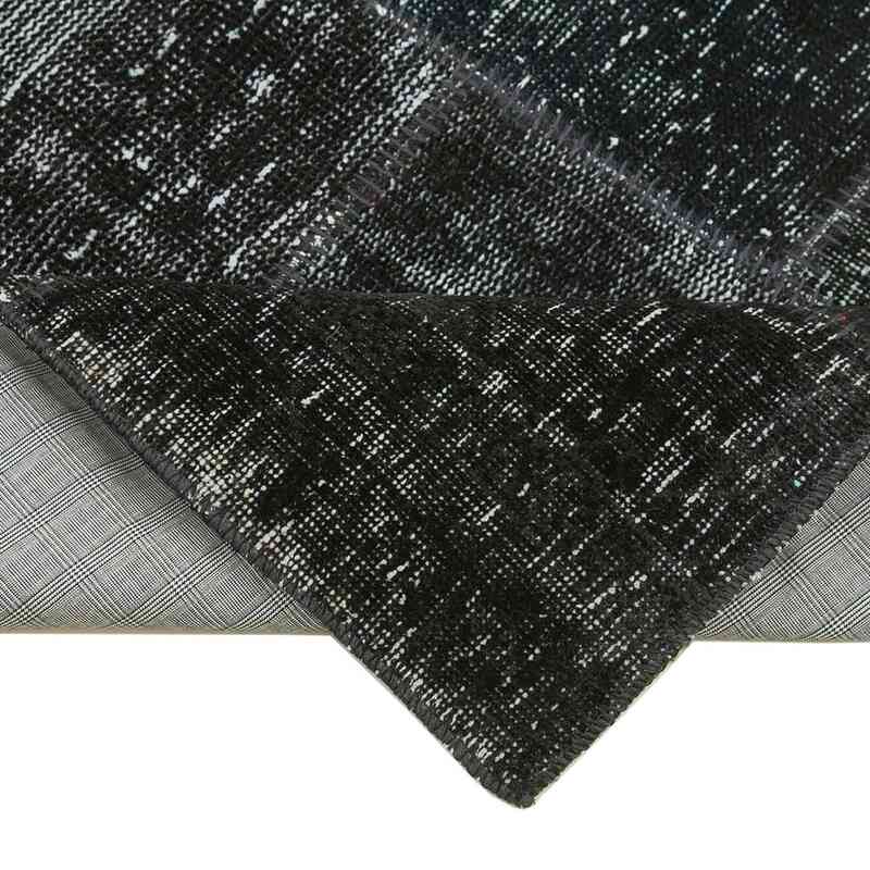 Siyah Boyalı Patchwork Halı - 86 cm x 309 cm - K0054012