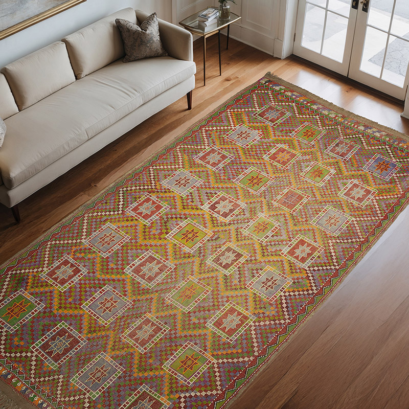Vintage Konya 'Zili' Rug - 6' 5" x 11' 11" (77" x 143") - K0054058