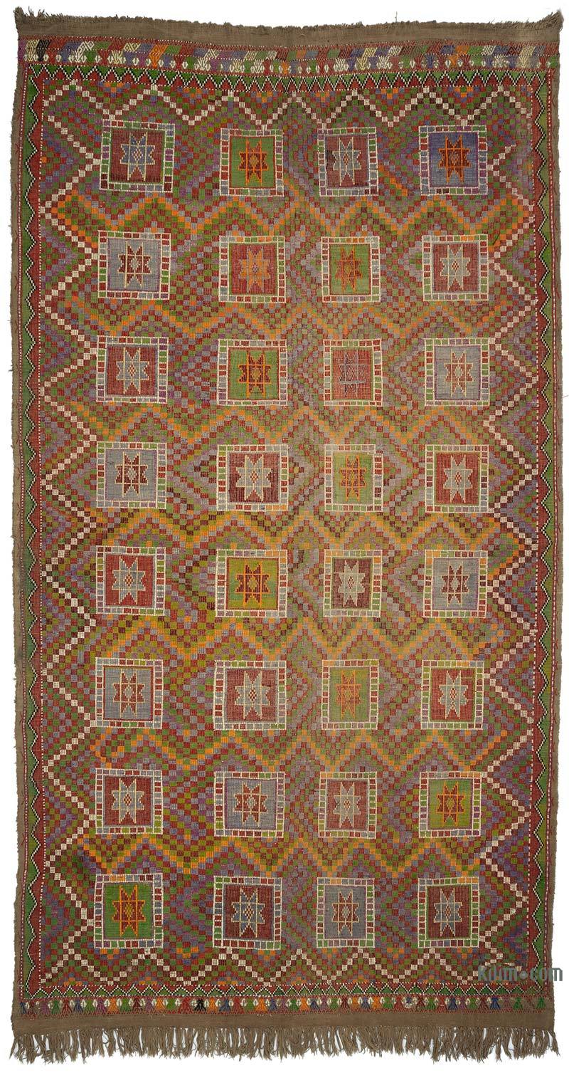 Alfombra Vintage Konya 'Zili' Kilim - 196 cm x 363 cm - K0054058