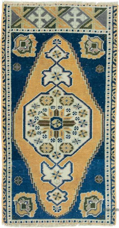 Vintage Turkish Hand-Knotted Rug - 1' 5" x 2' 8" (17" x 32")
