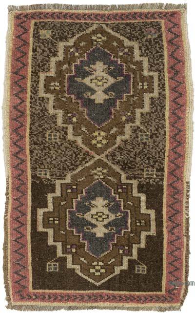 El Dokuma Vintage Halı - 56 cm x 87 cm