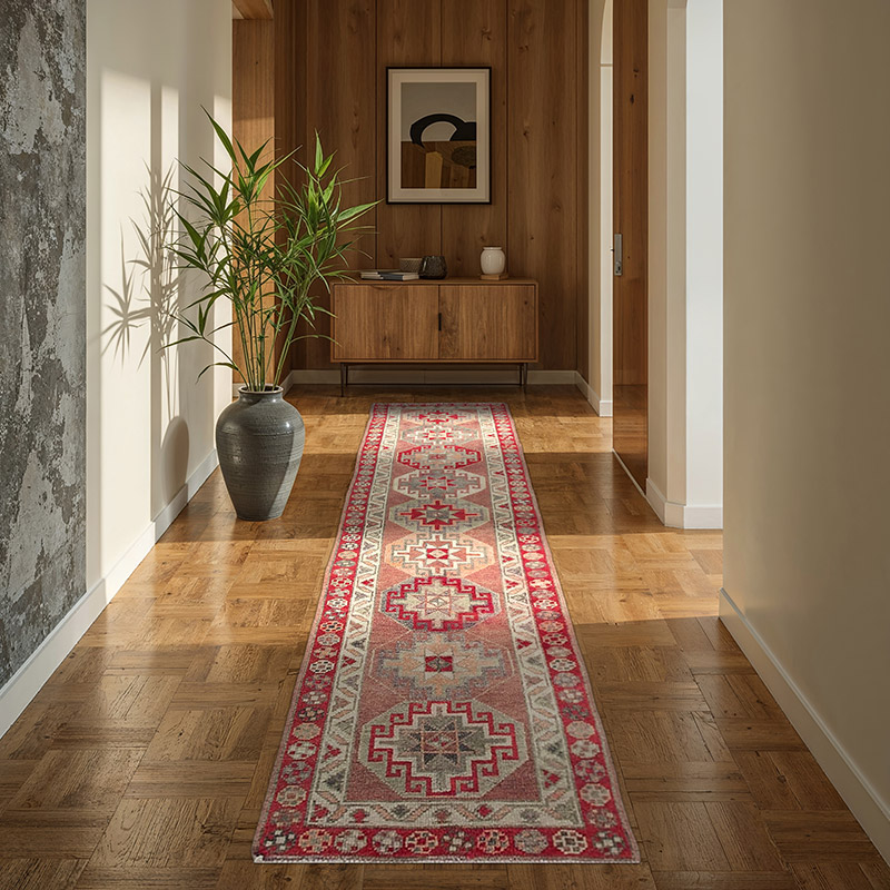 Alfombra Vintage de pasillo - 82 cm x 270 cm - K0054295