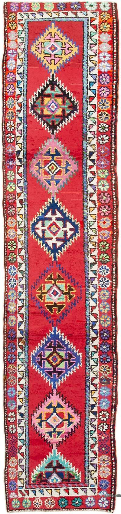 Alfombra Vintage de pasillo - 87 cm x 395 cm