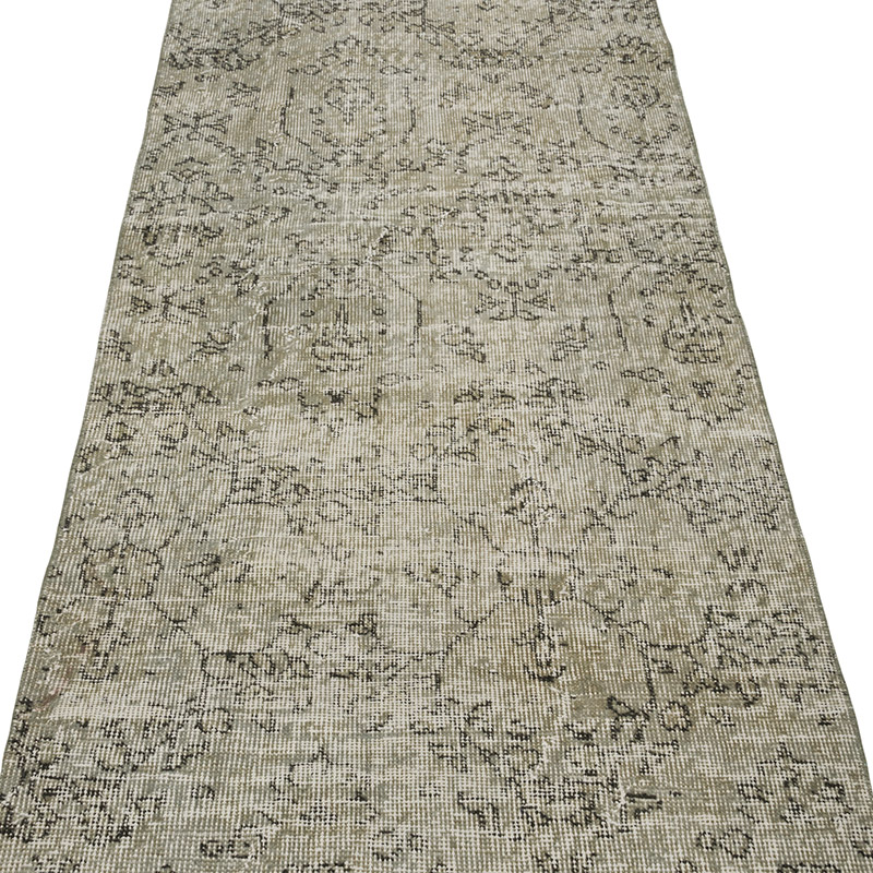 Boyalı El Dokuma Vintage Halı Yolluk - 86 cm x 311 cm - K0054456