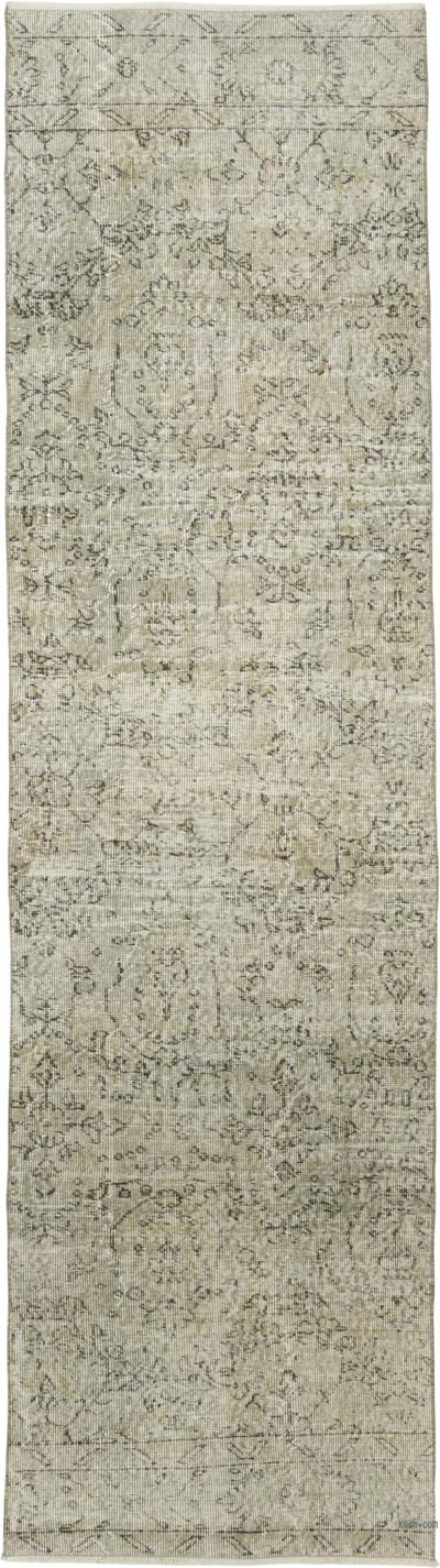 Over-dyed Turkish Vintage Runner Rug - 2' 10" x 10' 2" (34" x 122")