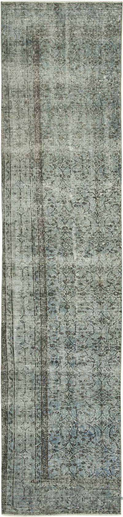 Over-dyed Turkish Vintage Runner Rug - 2' 6" x 10' 8" (30" x 128")