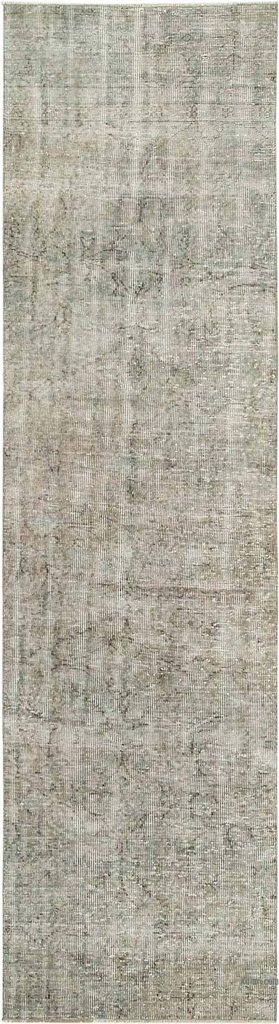 Boyalı El Dokuma Vintage Halı Yolluk - 81 cm x 303 cm