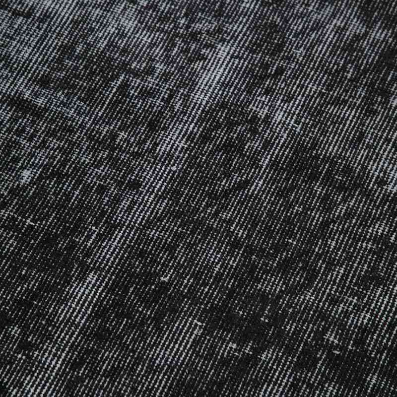 Negro Alfombra de Pasillo Turca Vintage Sobreteñida - 81 cm x 310 cm - K0054568