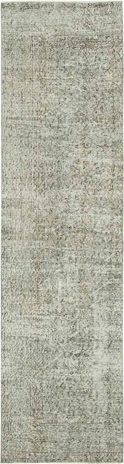Over-dyed Turkish Vintage Runner Rug - 2' 8" x 9' 9" (32" x 117")