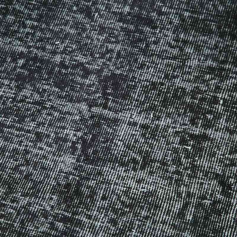 Siyah Boyalı El Dokuma Vintage Halı Yolluk - 81 cm x 311 cm - K0054577
