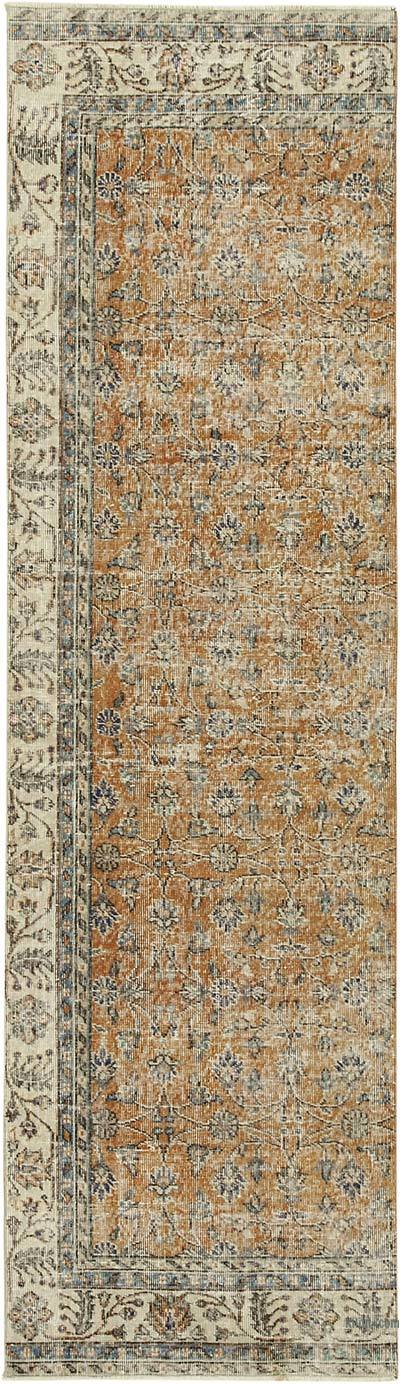 Vintage Turkish Runner Rug - 2' 11" x 10' 1" (35" x 121")