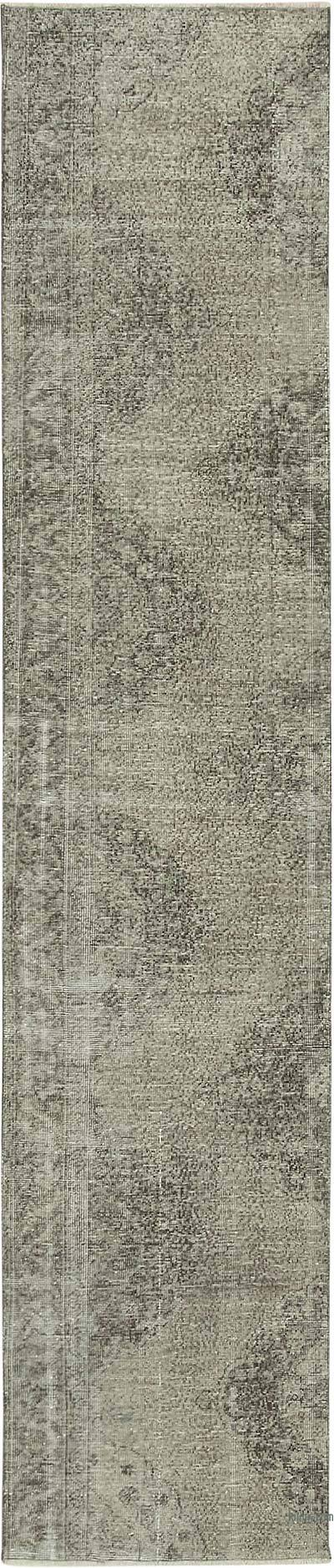 Over-dyed Turkish Vintage Runner Rug - 2' 6" x 11' 7" (30" x 139")