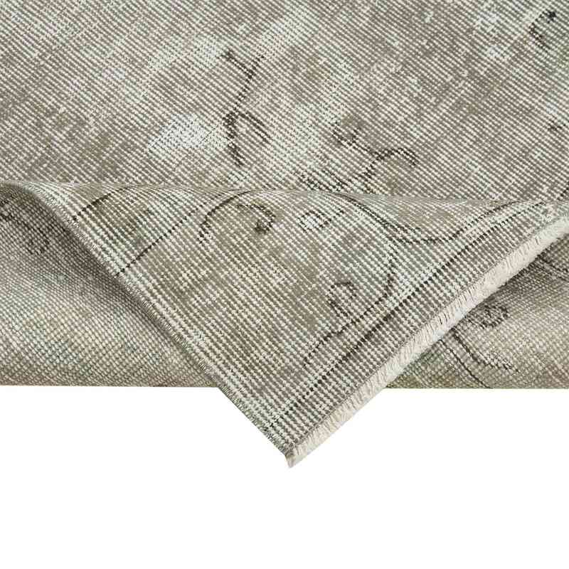 Gris Alfombra de Pasillo Turca Vintage Sobreteñida - 90 cm x 302 cm - K0054592