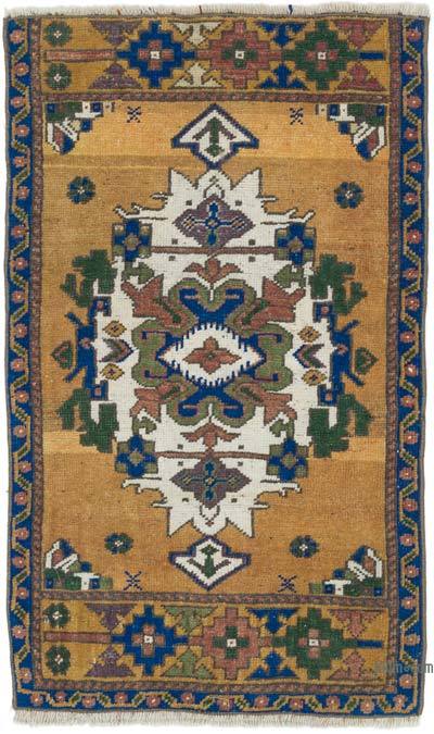 El Dokuma Vintage Halı - 56 cm x 93 cm
