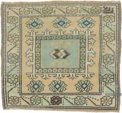 El Dokuma Vintage Halı - 65 cm x 57 cm