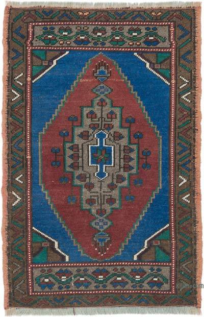 Alfombra Vintage Turca Anudada a Mano - 56 cm x 84 cm