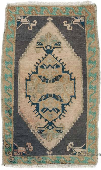 Vintage Turkish Hand-Knotted Rug - 1' 9" x 2' 9" (21" x 33")