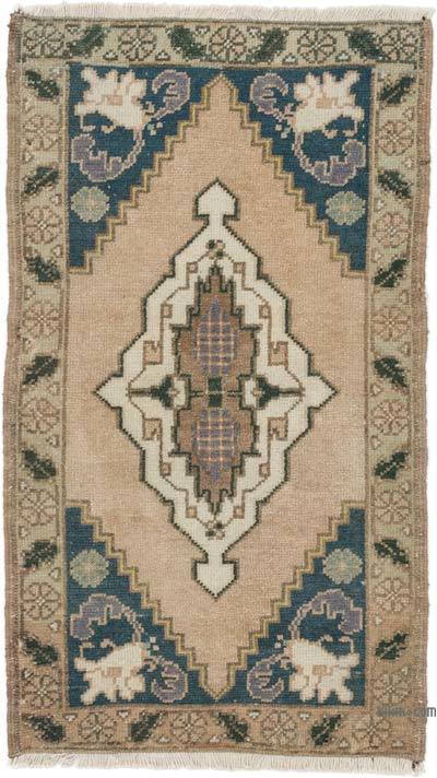 Vintage Turkish Hand-Knotted Rug - 1' 10" x 3' 1" (22" x 37")